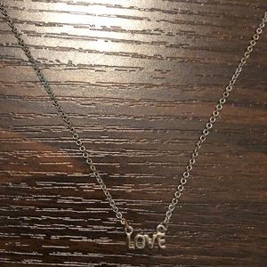 “LOVE” layering necklace